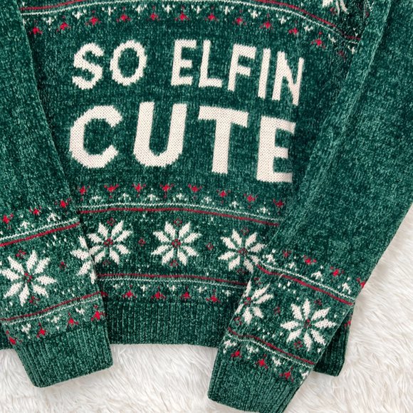 Happy Holidays Urban Heritage Women's Christmas Ugly Sweater So Elfin Cute M - Picture 5 of 9